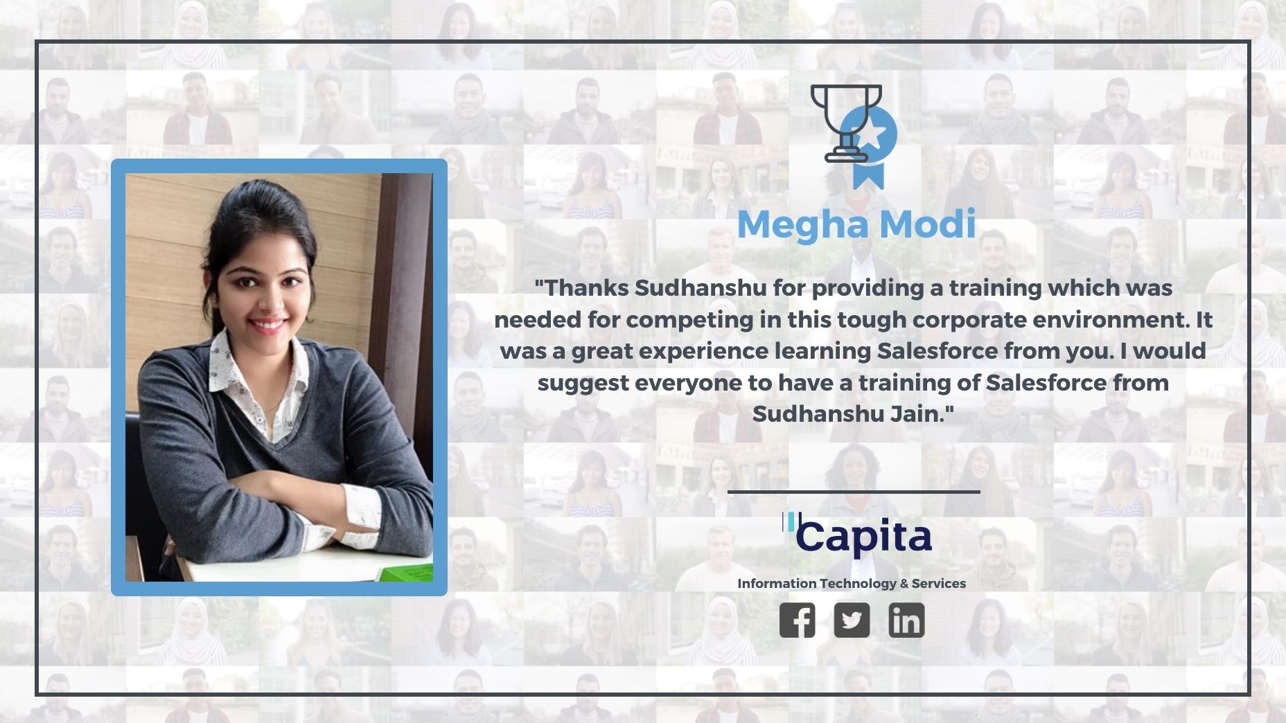 Megha Modi — Salesforce learner testimonial